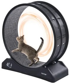 VEVOR Cat Exercise Wheel 31.5 in Large Indoor Cat Running Wheel Treadmill Black
