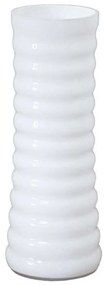 Βάζο Ριγέ 15-00-17831 30cm White Marhome Γυαλί