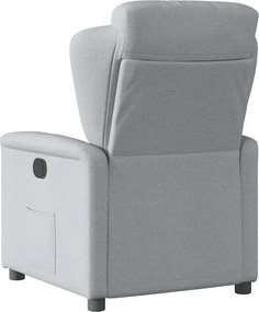 vidaXL Πολυθρόνα Ανακλινόμενη Ηλεκτρική Ανοιχτό Γκρι Υφασμάτινη