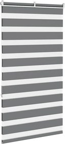 vidaXL Ζέβρα τυφλή Σκούρο Γκρι Πλάτος υφάσματος 85,9 εκ. Πολυεστέρας