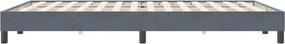 vidaXL Box Spring Κρεβάτι χωρίς στρώμα Σκούρο γκρι 140x220cm Βελούδινο