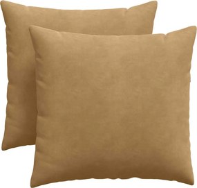 vidaXL Μαξιλάρι Καναπέ 2 τμχ. Βελούδο Καφέ 45 x 45 cm