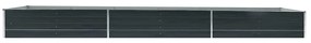 vidaXL Ζαρντινιέρα Υπερυψωμένη Ανθρακί 480x80x45 εκ. Γαλβαν. Χάλυβας