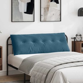 vidaXL Μαξιλάρι Πλάτης Μπλε 140 x 50 cm Υφασμάτινο Κορντουρά