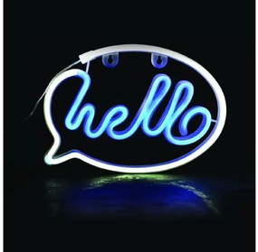 Παιδικό Φωτιστικό Επίτοιχο ΝΕΟΝ LED Hello ACA F0422026330 Μπλε