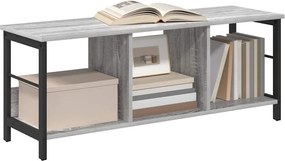 vidaXL Ράφι Βιβλίων Γκρίζο Σονομα 102 x 32 x 40,5 εκ.