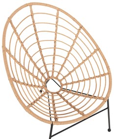 Καρέκλα - Πολυθρόνα ALLEGRA C5458.11 Μεταλλική με Μπέζ Wicker Τύπου Φωλιά 73x78x88Υ εκ. 73x78x88 εκ.