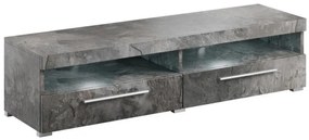 Τραπέζι Tv Austin AF107, Σκούρο σκυρόδεμα, 140x35x40cm