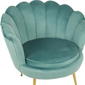 Πολυθρόνα Daimon pakoworld βελούδο σε φυστικί-χρυσό απόχρωση 79x74x78εκ