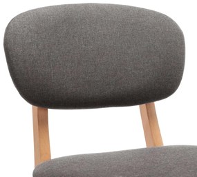 vidaXL Σκαμπό Μπαρ 2 τεμ. Ανοιχτό Γκρι Υφασμάτινα