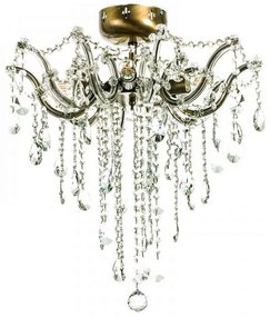 Φωτιστικό Οροφής-Πλαφονιέρα 5249-6 60x62cm 6xΕ14 Bronze Inlight Glass