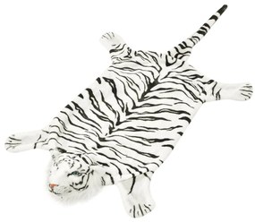 vidaXL Χαλί Τίγρης Λευκό 144 εκ. Βελουτέ
