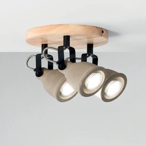 Φωτιστικό Οροφής - Spot I-Kisa-PL3 GU10 20,3x20x20cm Grey Luce Ambiente Design