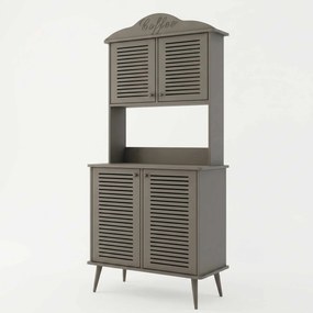 Έπιπλο Μπαρ Καφέ Γκρι BRADO 90x40x20