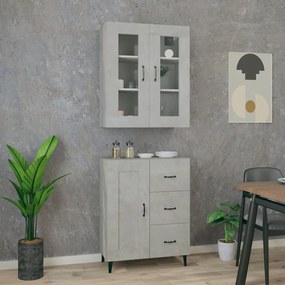 vidaXL Ντουλάπι Γκρι Σκυροδέματος 69,5x34x180 εκ. Επεξεργασμένο Ξύλο