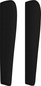 vidaXL Κρεβάτι Boxspring με Στρώμα Μαύρο 90x200 εκ. Υφασμάτινο