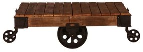 Τραπέζι σαλονιού ξύλινο με ρόδες - Ξύλο - 995-4013