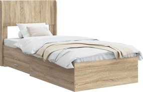 vidaXL Καλάθι με αποθήκη και κεφαλάρι Sonoma Δρυς 75 x 190 cm