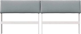 vidaXL Ταπετσαρισμένο κεφαλάρι Ανοιχτό γκρι 180 cm