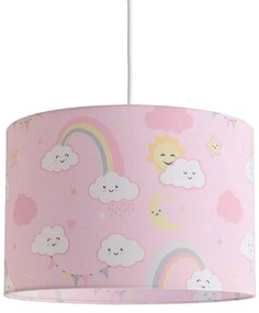 Παιδικό Φωτιστικό Κρεμαστό Cloudy Rainbows Pink 35x24cm Ε27 Lila-Pink Veis