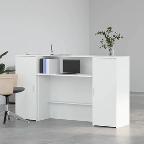 vidaXL Γραφείο υποδοχής  Λευκό 180x50x103,5 cm Κατασκευασμένο ξύλο