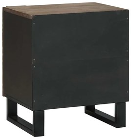 vidaXL Κομοδίνο Καρυδιά 40 x 33 x 46 εκ. Μασίφ ξύλο μάνγκο