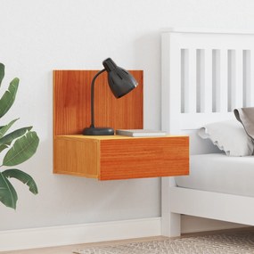 vidaXL Τοίχου Κομοδίνο με συρτάρι Επιτοίχιο 2 pcs Καφέ κεριού 42 x 32.5 x 40 εκ