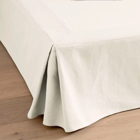 Μονόχρωμο κάλυμμα βάσης κρεβατιού από βαμβάκι, Panama