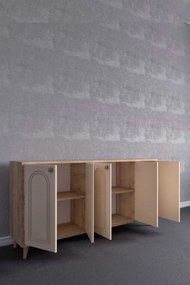 Stewehome Μποέμ κονσόλα με καπάκι από mdf 180x40x87 cm