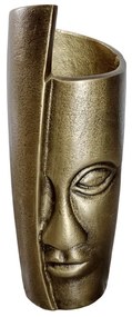 Βάζο Αλουμινίου Keren 022152 D10xH25cm Antique Gold Aluminium