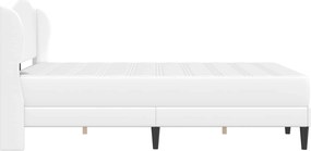 vidaXL Σκελετός Κρεβατιού με κεφαλάρι Λευκό 160 x 200 cm Τεχνητό Δέρμα