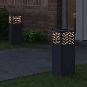 vidaXL Ηλιακό LED Φως Δρόμου 2 pcs Θερμό λευκό 18 x 18 x 50 εκ.