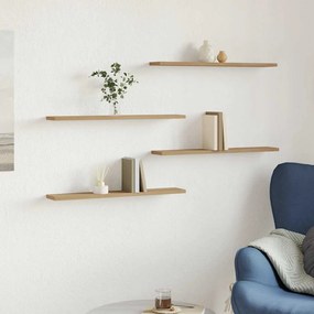 vidaXL Ράφια Τοίχου 4 τεμ. Artisan Δρυς 60x20x1,5εκ. από Επεξεργ. Ξύλο
