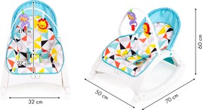 Rocking chair 2in1 vibration + toys ECOTOYS