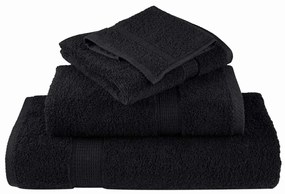 vidaXL a Πετσέτες Προσώπου SOLUND 10 pcs Μαύρο Βαμβάκι
