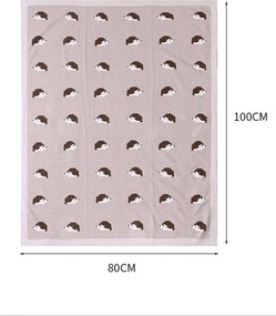 Knit Baby Blanket "Hedgehogs" - Pink
