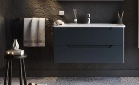 Bathroom bench with washbasin PERLA 100 Anthracite 105x46x53 cm 105x46x53 εκ.