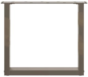 vidaXL Πόδια Τραπεζιού Σαλονιού σε Σχήμα U 2 τεμ. από Φυσικό Ατσάλι 50x(42-43) εκ. Ατσάλι