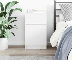 vidaXL Κομοδίνο λευκό 39x35x65 cm Κατασκευασμένο ξύλο