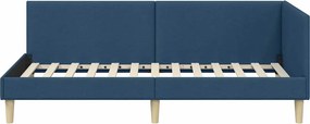 vidaXL Κρεβάτι Γωνίας Μπλε 90 x 190 cm Ύφασμα