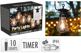 Διακοσμητικός Φωτισμός 10LED με χρονοδιακόπτη - 9.5 Μέτρα - Θερμό Λευκό