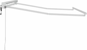 vidaXL Σκελετός Τέντας Ρυθμιζόμενος Λευκός 2,5 x 2 m Ατσάλι