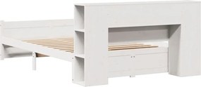 vidaXL Κρεβάτι Βιβλιοθήκη Χωρίς Στρώμα 140x200 εκ Μασίφ Ξύλο Πεύκο