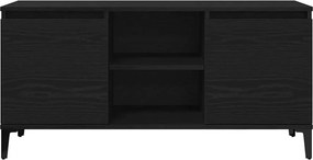 vidaXL Ντουλάπι TV 102 x 35 x 50 εκ. Μαύρη Οξυά Επεξεργασμένο Ξύλο