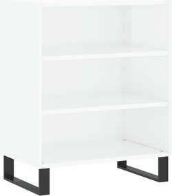 vidaXL Ραφιέρα Γυαλιστερή Λευκή 57 x 35 x 70 εκ. από Επεξεργ. Ξύλο