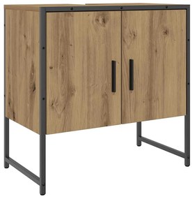 vidaXL Ντουλάπι Νιπτήρα Μπάνιου Αρτισιανή Δρυς 60x33x60 εκ. Επεξ. Ξύλο