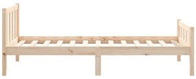 vidaXL Πλαίσιο Κρεβατιού 75 x 190 εκ. από Μασίφ Ξύλο Small Single