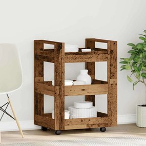 vidaXL Κινητός Τροχός Κουζίνας Παλιού Ξύλου 60x45x80 εκ. Κατασκευασμένο Ξύλο