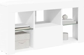 vidaXL Γωνιακός LED Τηλεοπτικός Κάμπινγκ Λευκό 100 x 40 x 50 cm