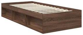 vidaXL Σκελετός Κρεβατιού Καφέ δρυς 90 x 190 cm Επεξεργασμένο ξύλο